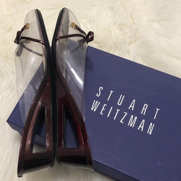 Stuart Weitzman Peep Toe Bow Wedge Heels - Size 36 - Picture 2 of 9